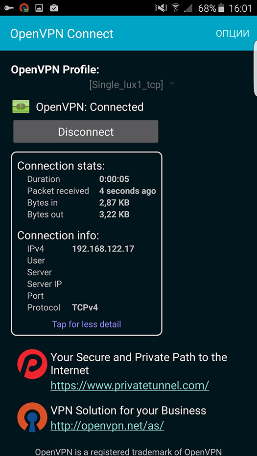 openvpn connect android